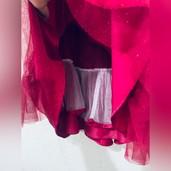 Jona Michelle Girls Formal Tulle Sparkly Dress Sequins Satin Bow Size 6 - Picture 12 of 14